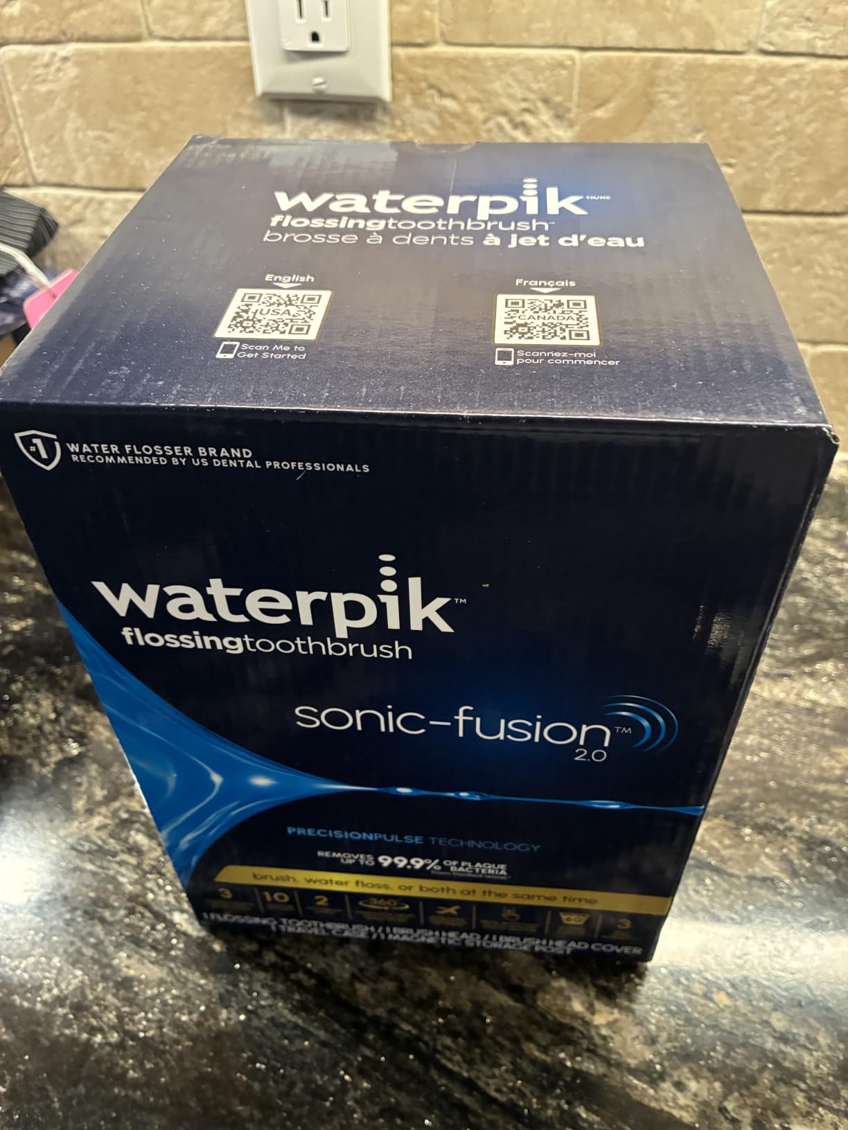 Waterpik Sonic-Fusion Flossing Electric Toothbrush Water Flosser, Black | 2-in-1 Combo with 3 Modes for Daily Gum Health & Cleaning Teeth, Braces, Implants, ADA Accepted, SF-04 Packaging May Vary customer photo 2