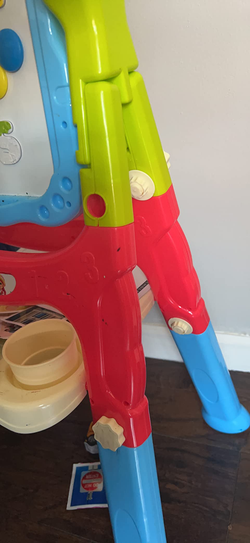 Mojitodon Easel for Kids,Rotatable Double Sided Adjustable Standing Art Easel with Painting Accessories for Toddlers Boys and Girls-Blue customer photo 2
