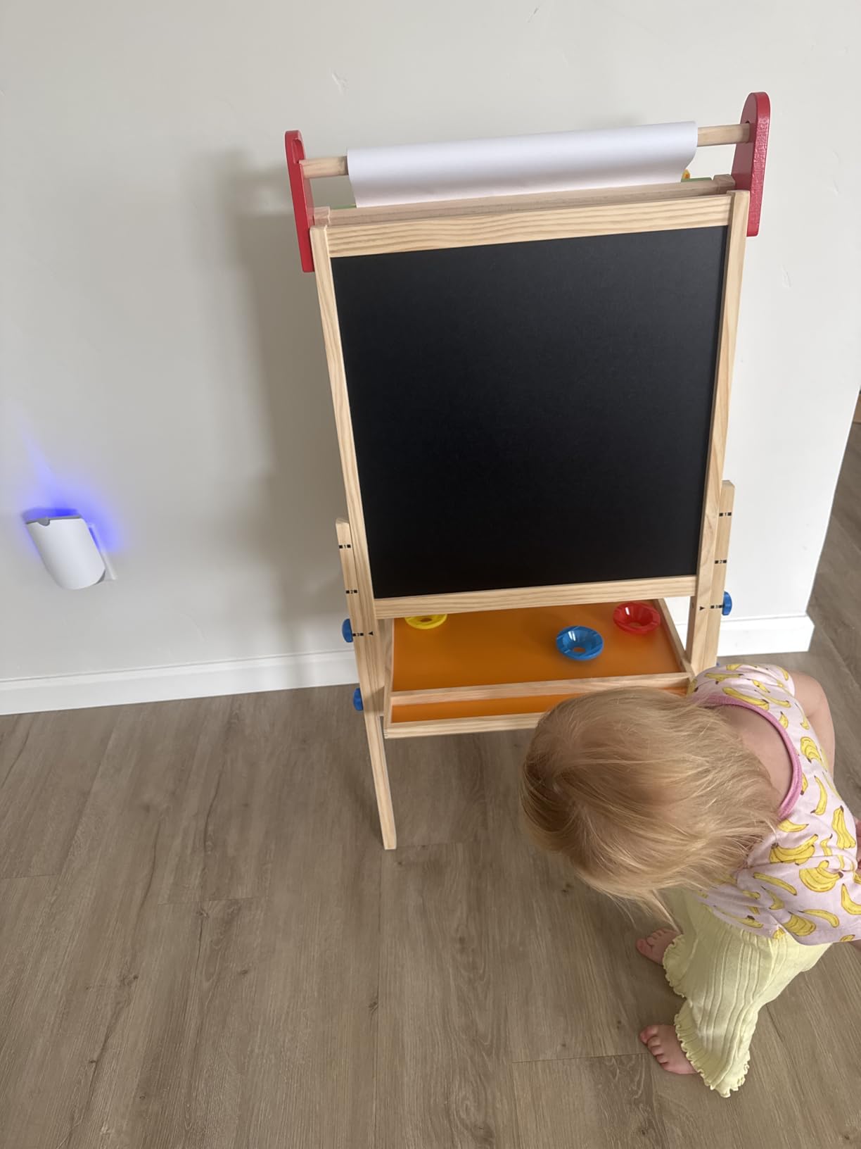 Tiny Land Wooden Easel for Kids, Art Easel with Chalkboard & Whiteboard customer photo 1