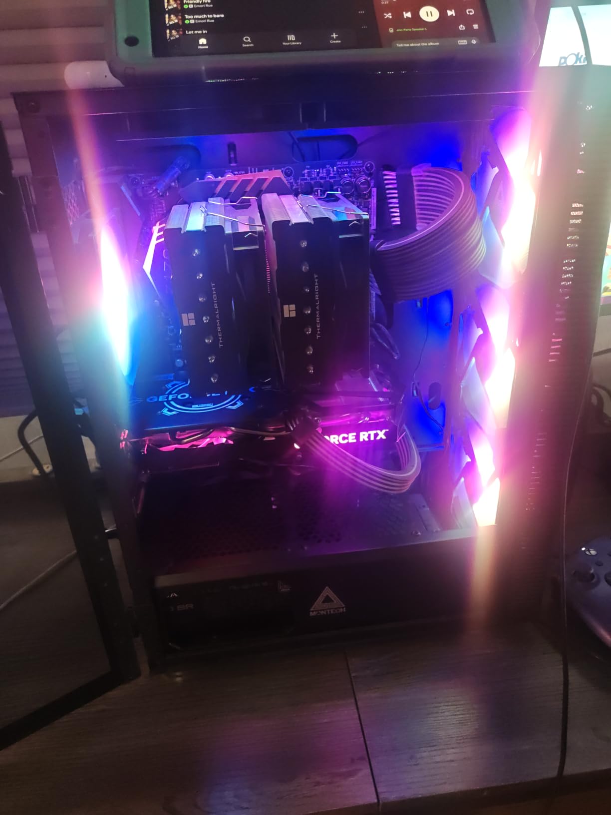 MONTECH X3 Mesh High Airflow ATX Mid-Tower PC Case, 6 Fixed RGB Fans, Black customer photo 1