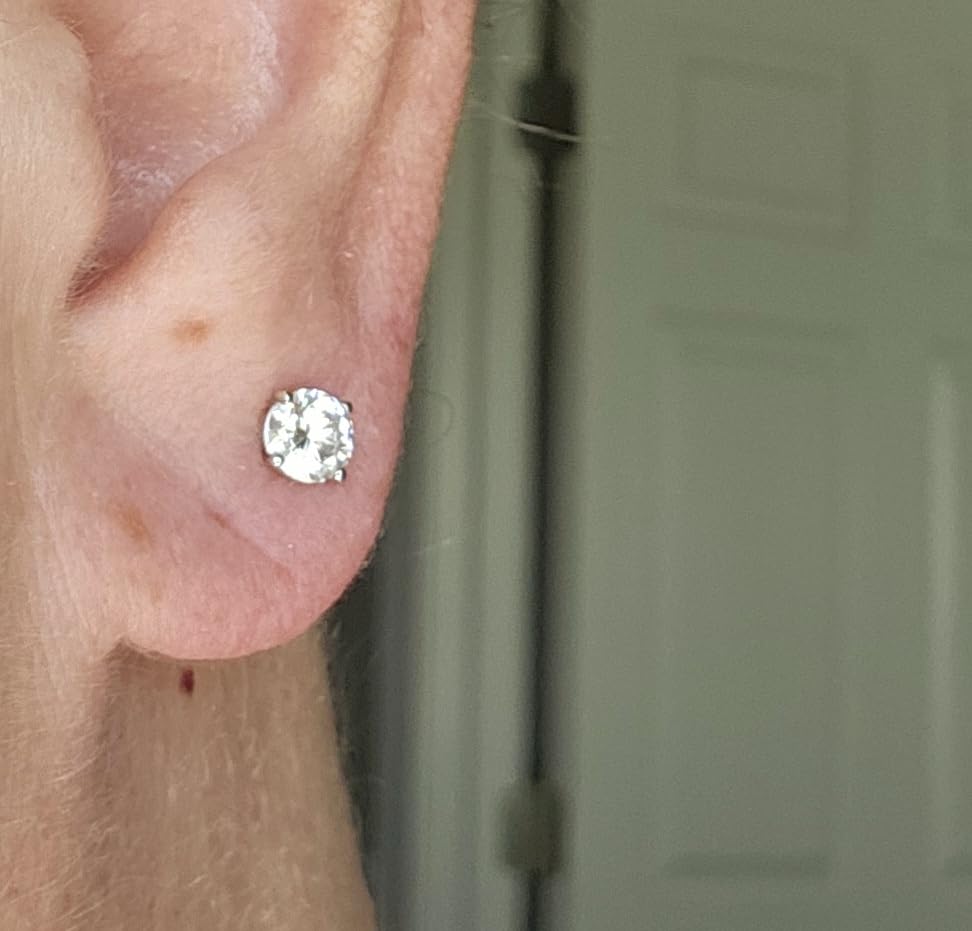 1 to 16 Carat 14K White Gold IGI Certified LAB GROWN Diamond Stud Earrings customer photo 2