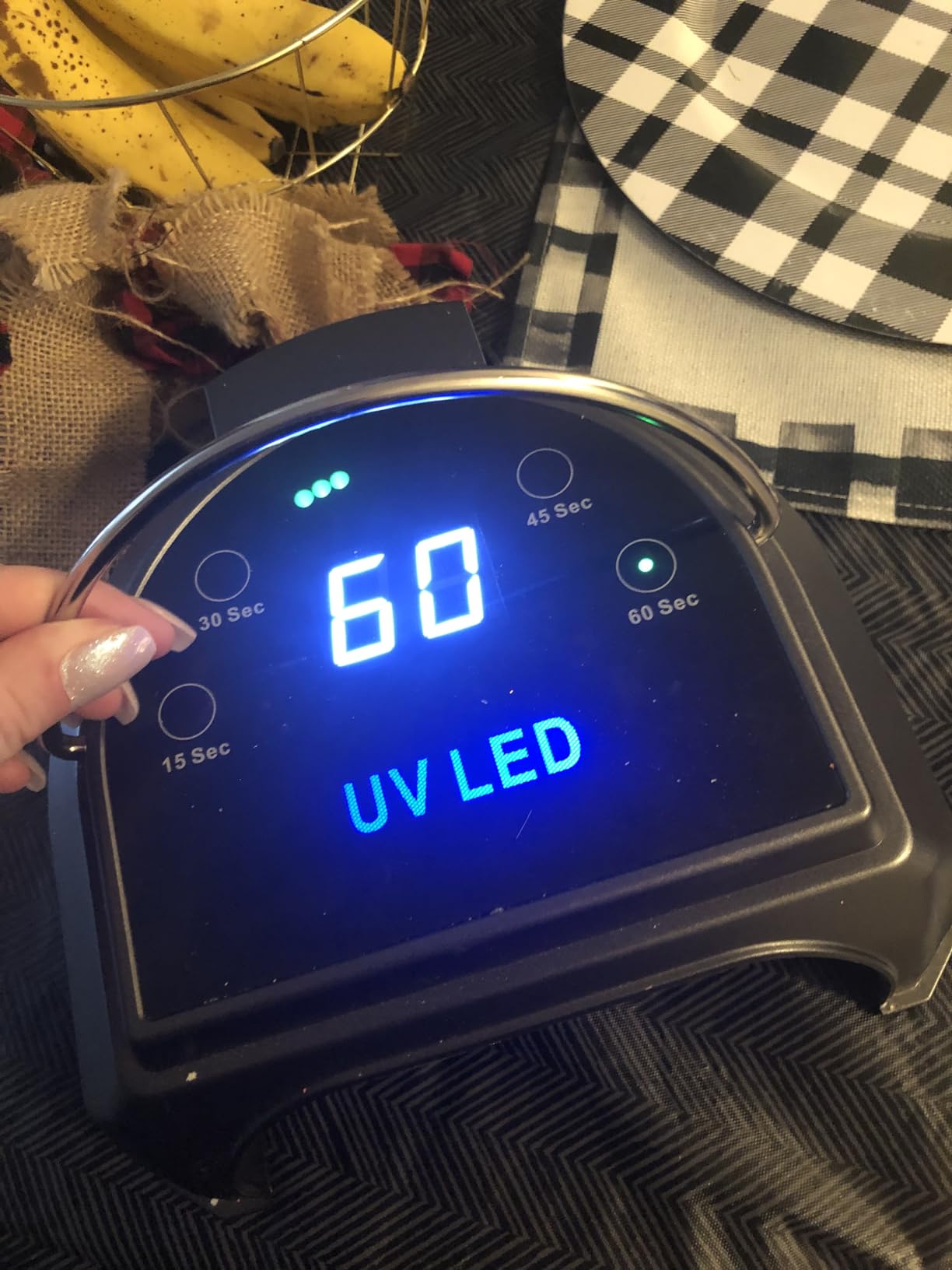 80W Professional Cordless UV LED Nail Lamp, UV Lights for Nails with 45 Beads and Rechargeable Battery, Portable LED Gel Nail Curing Dryer, Nail Polish Machine for Salon or Home, Black customer photo 2