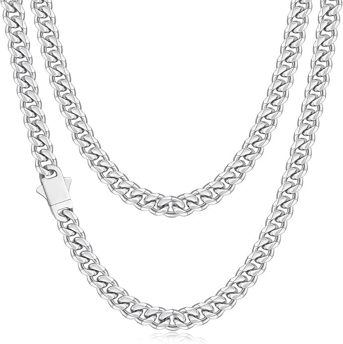 Fiusem 3.5mm Cuban Link Chains for Men Women, Stainless Steel Necklace customer photo 1