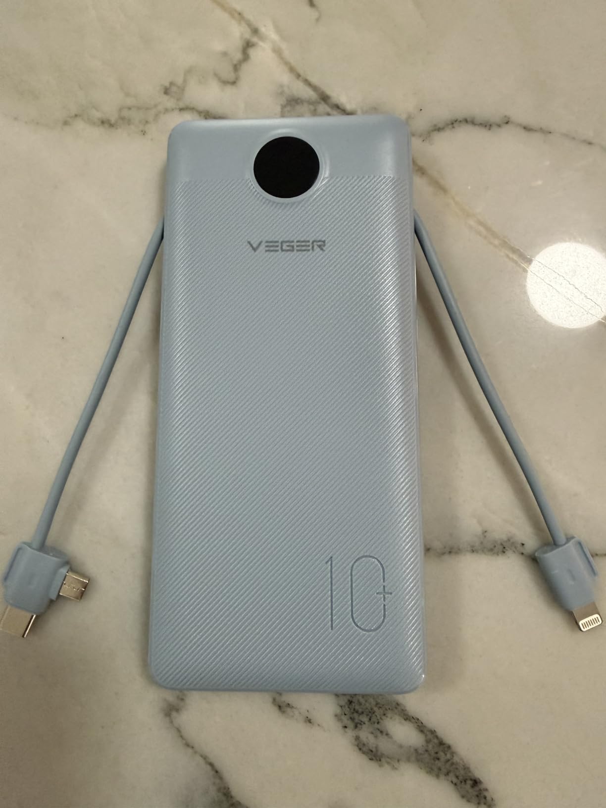 VEGER Portable Charger for iPhone, Power Bank Built in Cables and Wall Plug customer photo 2