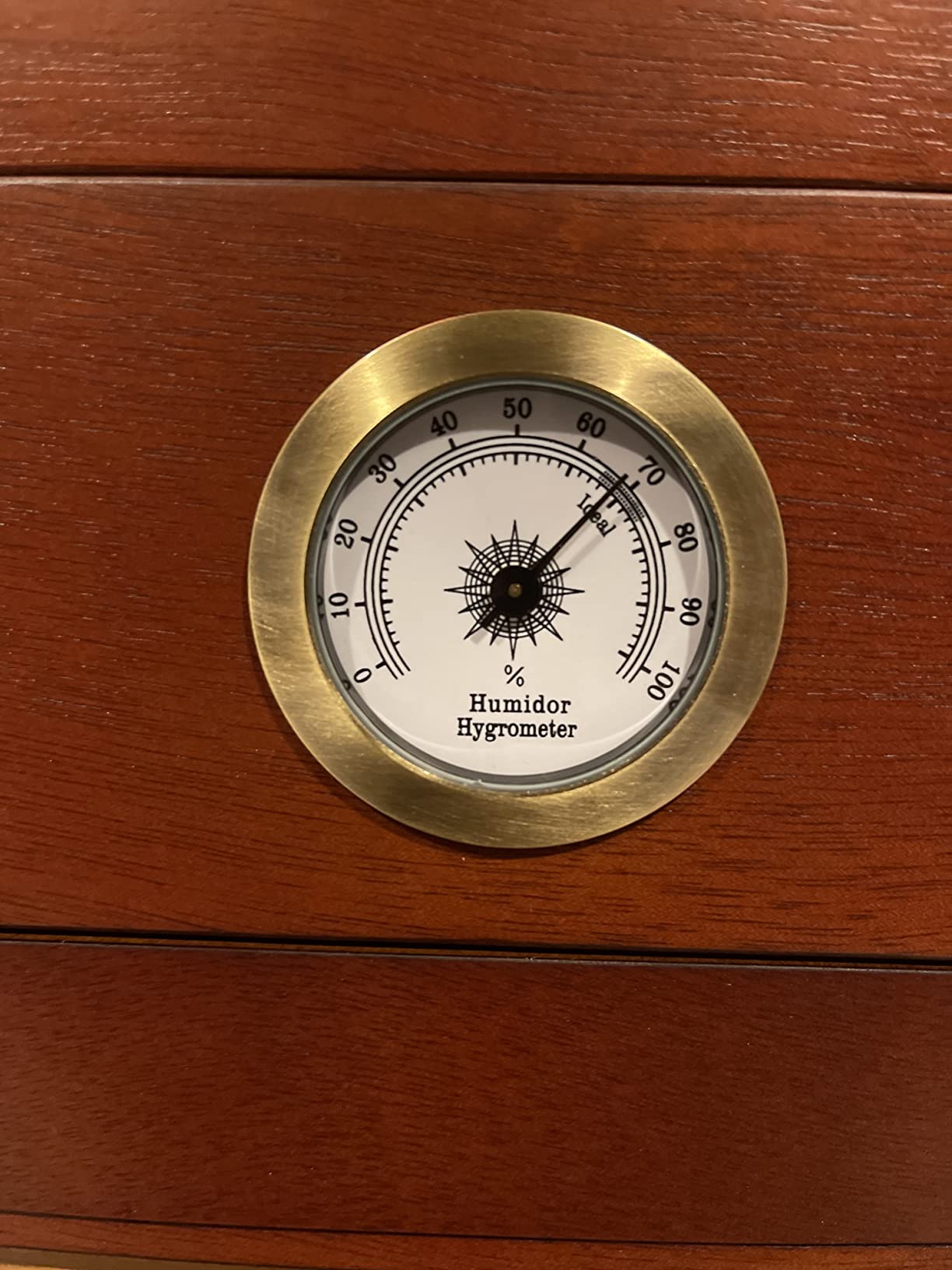 COOL KNIGHT Cigar Humidor with Front Hygrometer, Humidifier and Accessory Drawers-Tempered Glass Top Cigar Humidor Box - Spanish Cedar Humidor-Desktop Humidor that can Hold 20-35 Cigars. customer photo 1