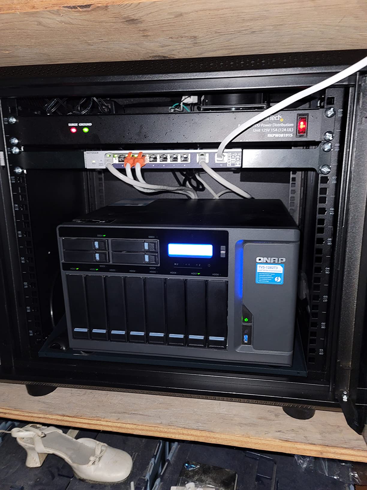 RackPath 12U Wall Mount Network Rack Cabinet – Quiet Cooling Fan, Locking Glass Door, 17.7