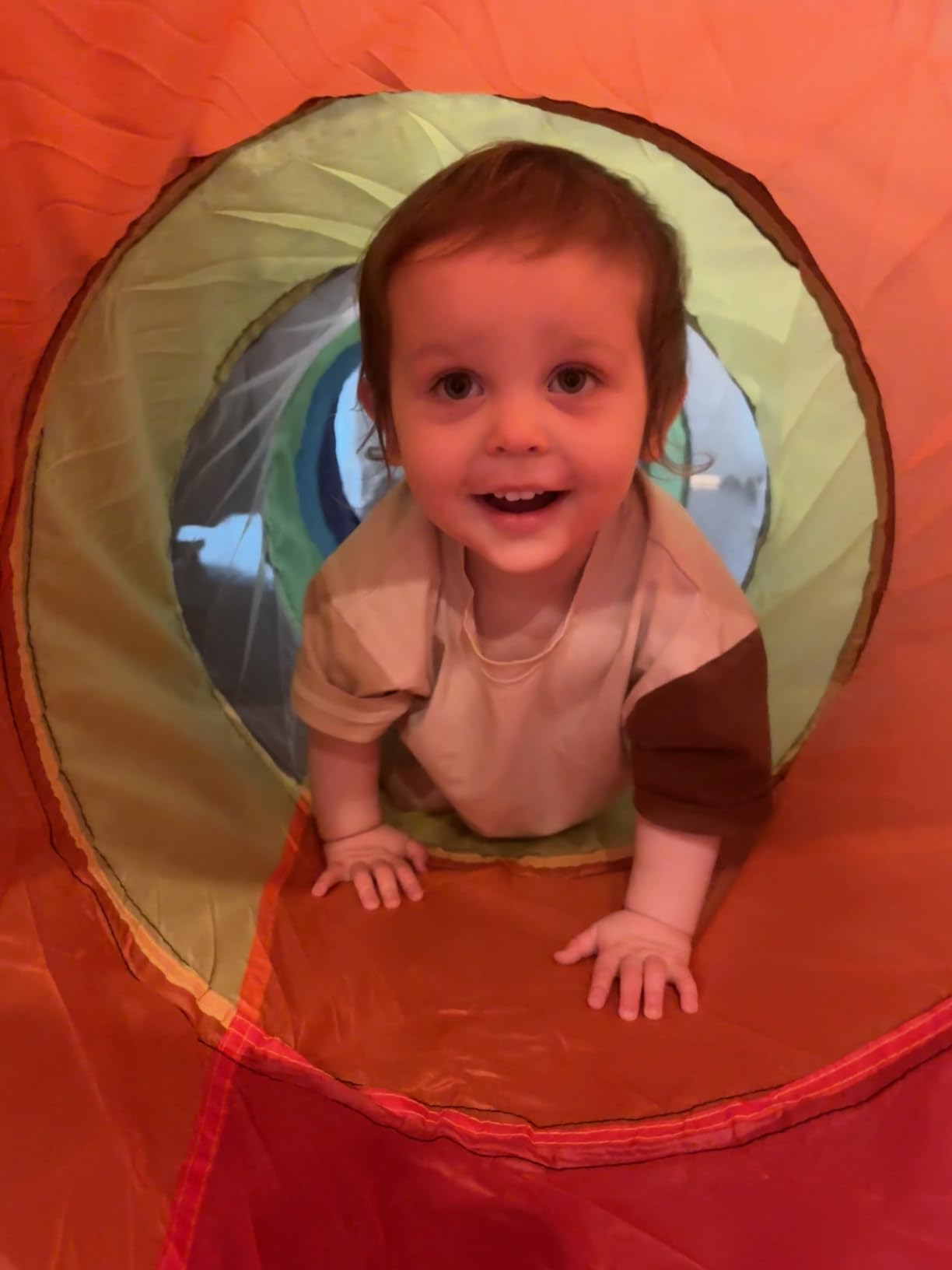 Kids Play Tunnel Tent for Toddlers, Colorful Pop Up Crawl Tunnel Toy for Baby or Pet with Breathable Mesh, Collapsible Gift for Boy and Girl Play Tunnel Indoor and Outdoor Game customer photo 1