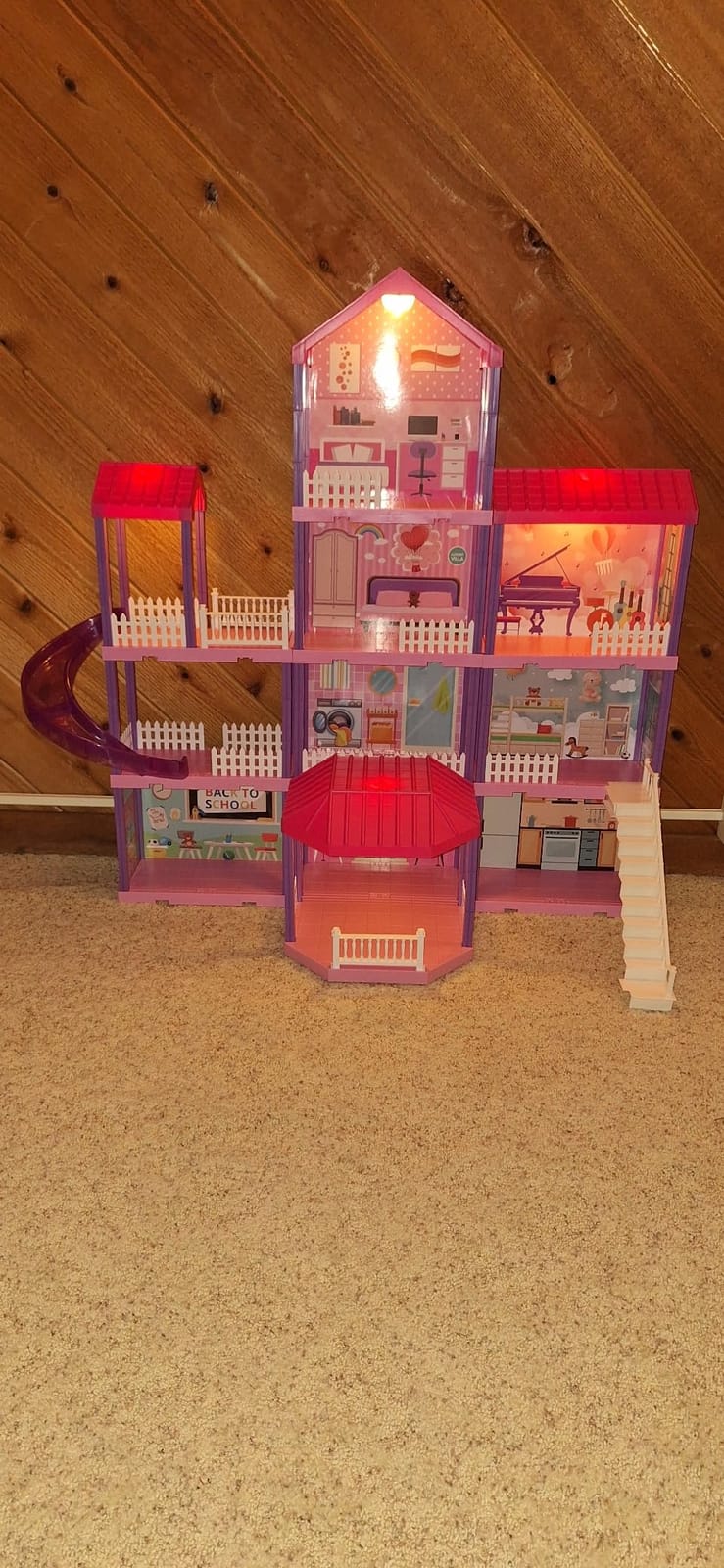 beefunni Doll House, Dollhouse with 4 Stories-11 Rooms, 2 Dolls and Lights customer photo 2