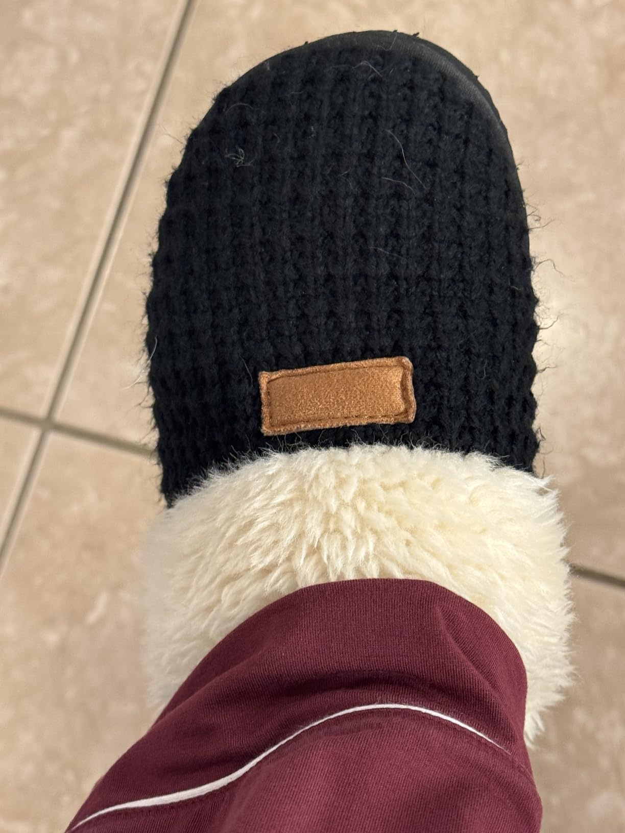 Litfun Fuzzy Memory Foam Slippers for Women Indoor Outdoor House Shoes customer photo 2