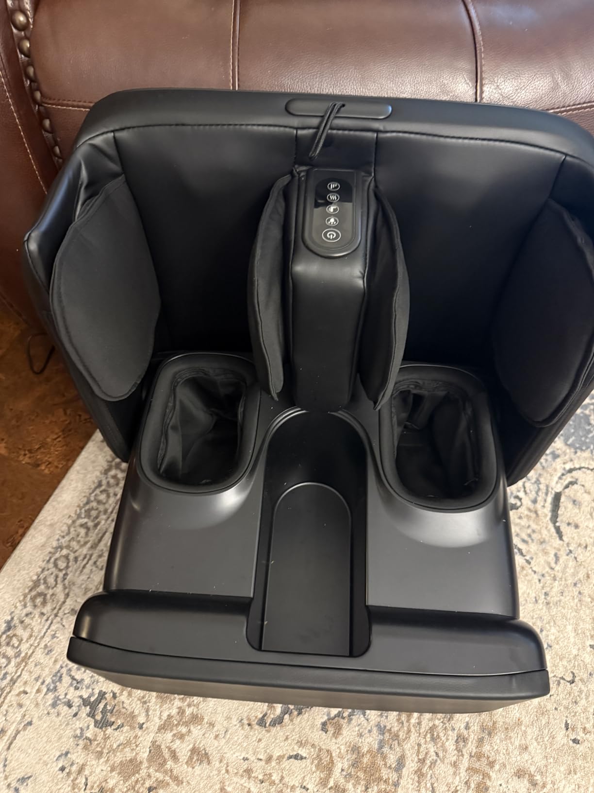 COMFIER Shiatsu Foot & Calf Massager with Heat, 2 in 1 Ottoman, FSA Eligible | Deep Kneading & Compression & Vibration for Plantar Fasciitis Neuropathy, Adjustable Intensity, Up to Size 13, Gifts for Mom Dad customer photo 2