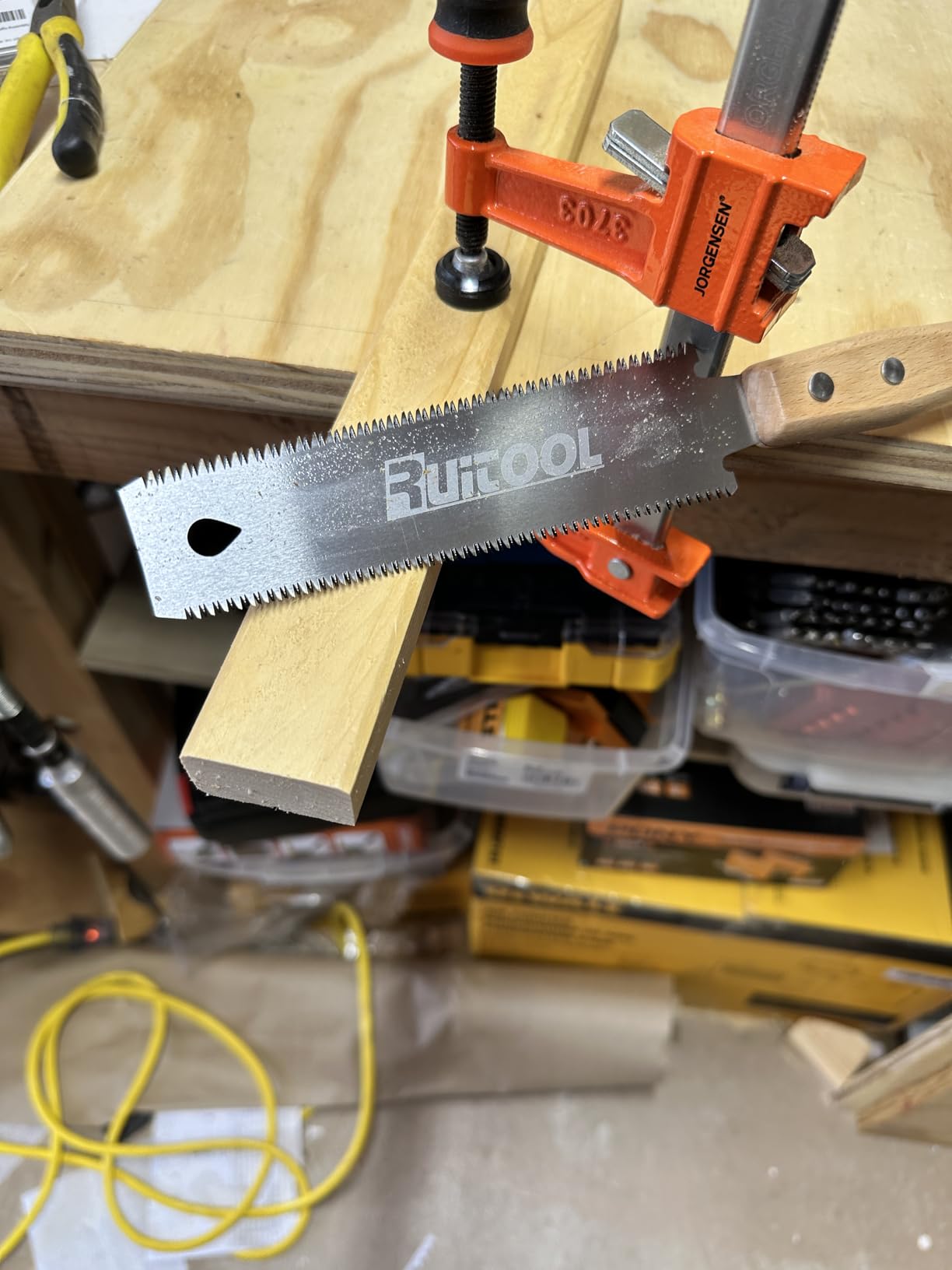 RUITOOL Japanese Hand Saw 6 Inch Double Edge Ryoba Pull Saw for Flush Cuts customer photo 2
