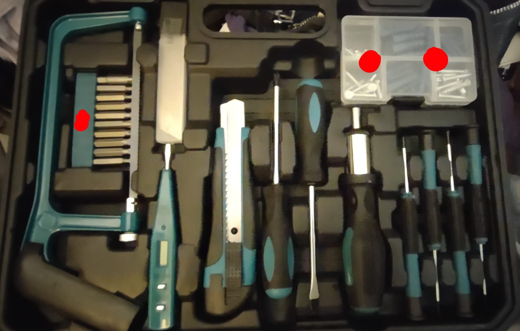 Sundpey 148 Pcs Portable Basic Hand Repair Home Tool Kit Set with Case Blue customer photo 1