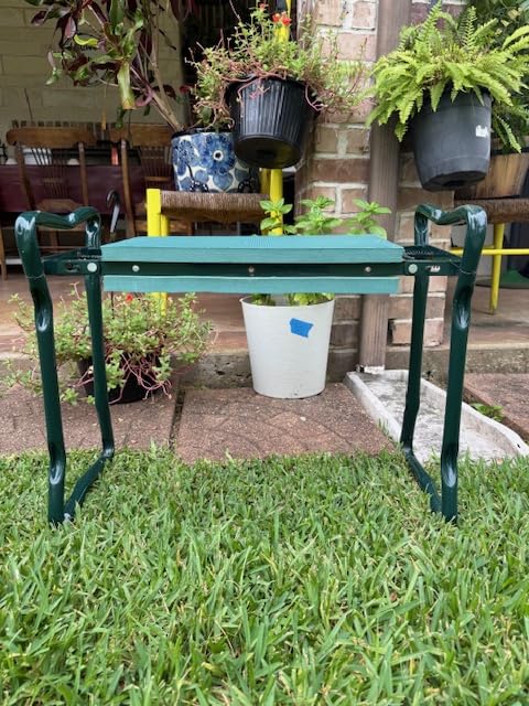 2-in-1 Garden Kneeler & Seat, Folding Seat w/EVA Foam Kneeling Pad & Removable Tools Pouch, Sturdy Steel Frame, No Assembly, Portable Heavy Duty Garden Stool for Women & Men customer photo 2