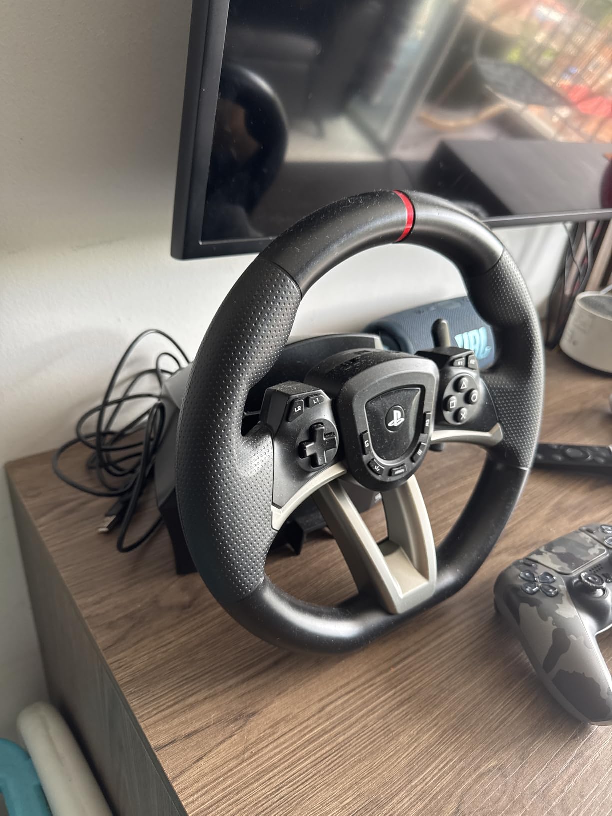 HORI Racing Wheel Apex for Playstation 5, PlayStation 4 and PC - Officially Licensed by Sony - Compatible with Gran Turismo 7 customer photo 1