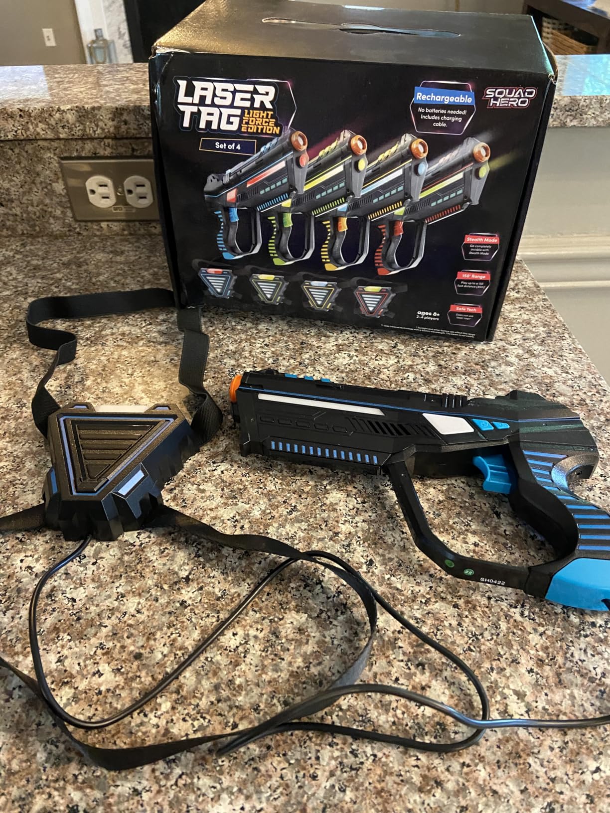 Squad Hero Rechargeable Laser Tag for Kids, Teens & Adults - Boys Gifts - Blasters & Vest Sensors - Fun Ideas Age 8+ Year Old Toys - 4 Set - Lazer Teen Boy Game Boys & Girls Outdoor Teenage Activities customer photo 1