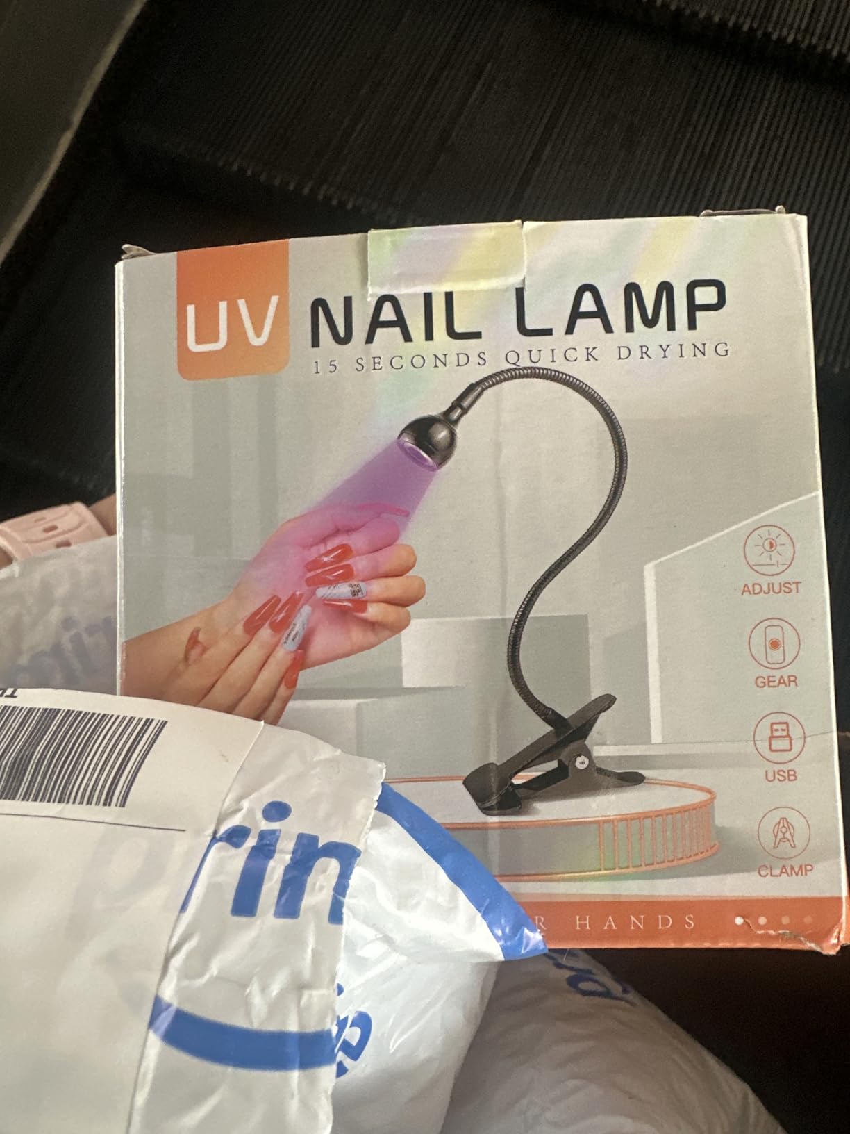 AORAEM UV Nail Lamp, LED Manicure Light, Nail Polish Curing Lamp, Black customer photo 1