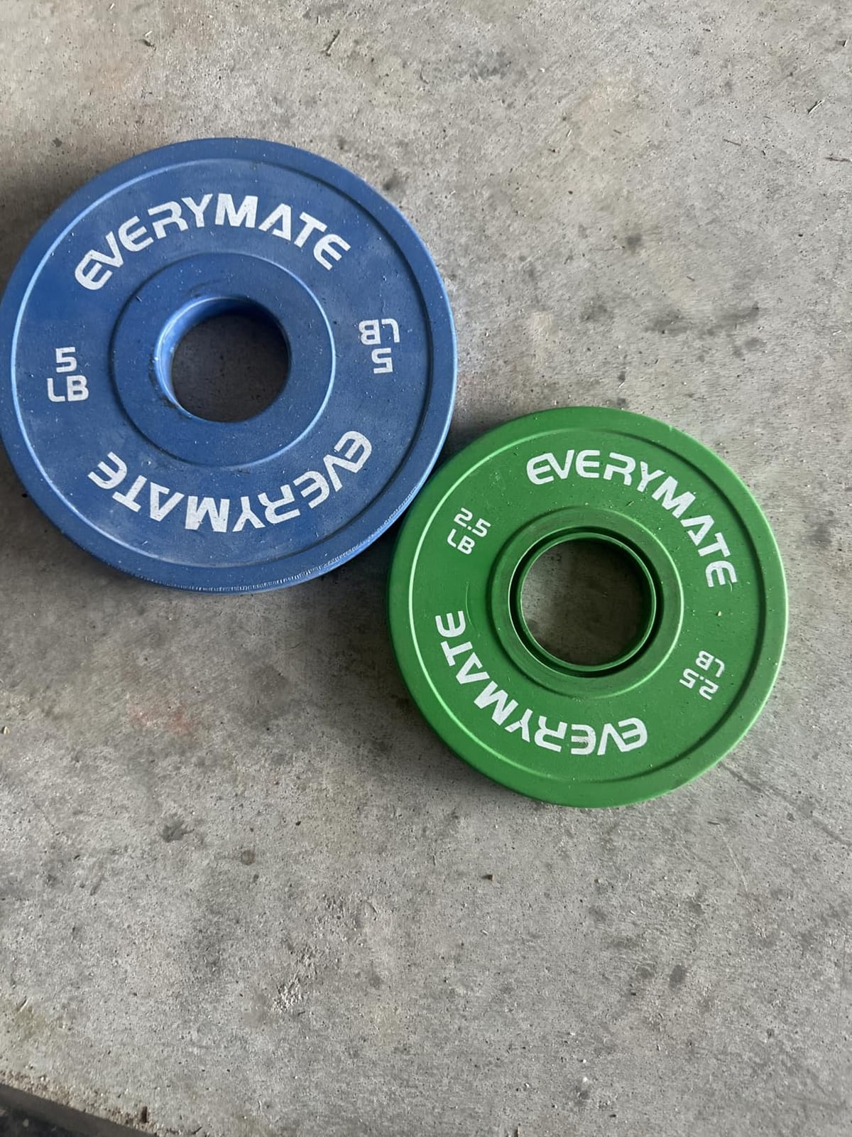 EVERYMATE Change Weight Plates 1.25LB 2.5LB 5LB Set Fractional Plate Olympic Bumper Plates for Cross Training Bumper Weight Plates Steel Insert Strength Training Weight Plates customer photo 2