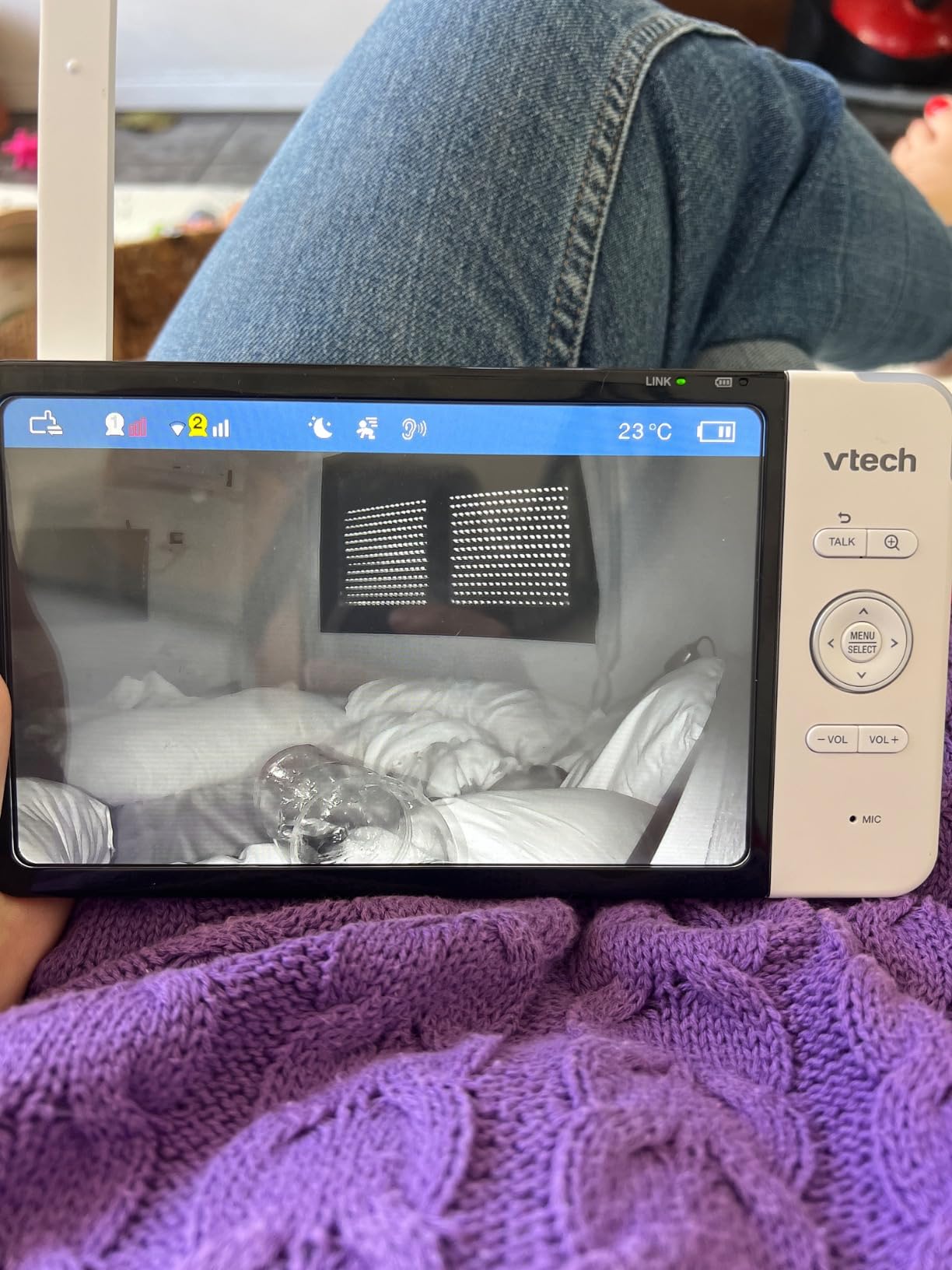 VTech RM7764-2HD Smart WiFi Baby Monitor with 2 Cameras, 1080p HD Video, 360° Pan & Tilt, 10x Zoom, 7