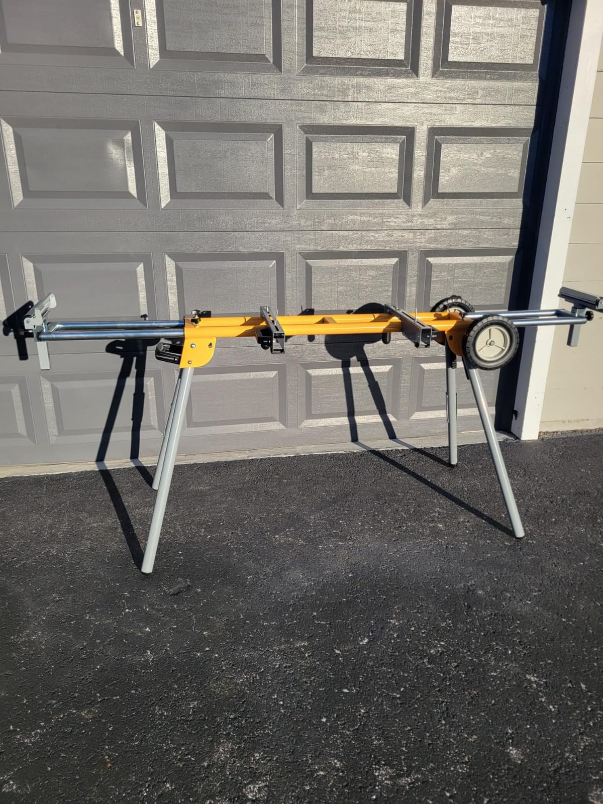 POWERTEC Portable Miter Saw Stand w/ Quick-release Mounting Brackets, 330Lbs Load Capacity, 8