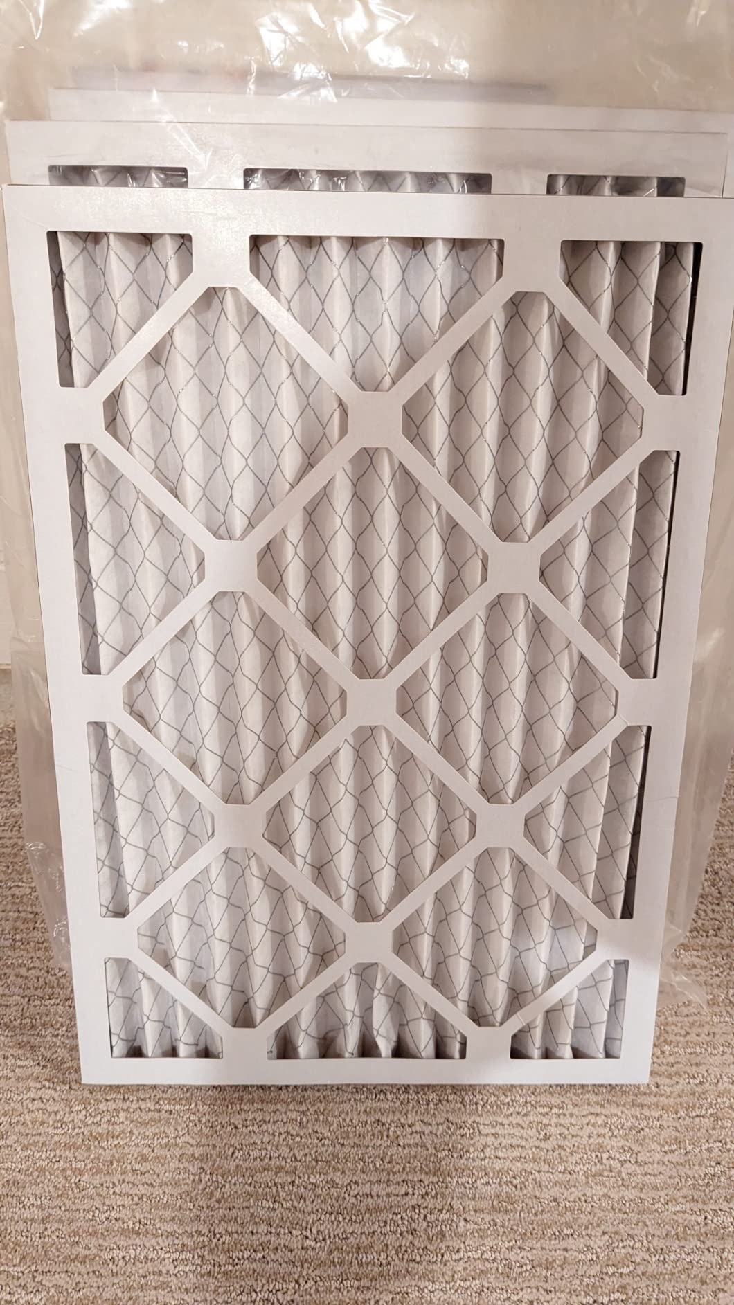 BNX TruFilter 16x25x1 Air Filter MERV 13 AC Filter, HVAC Furnace Filter, 4 Pack (ACTUAL SIZE 15.69