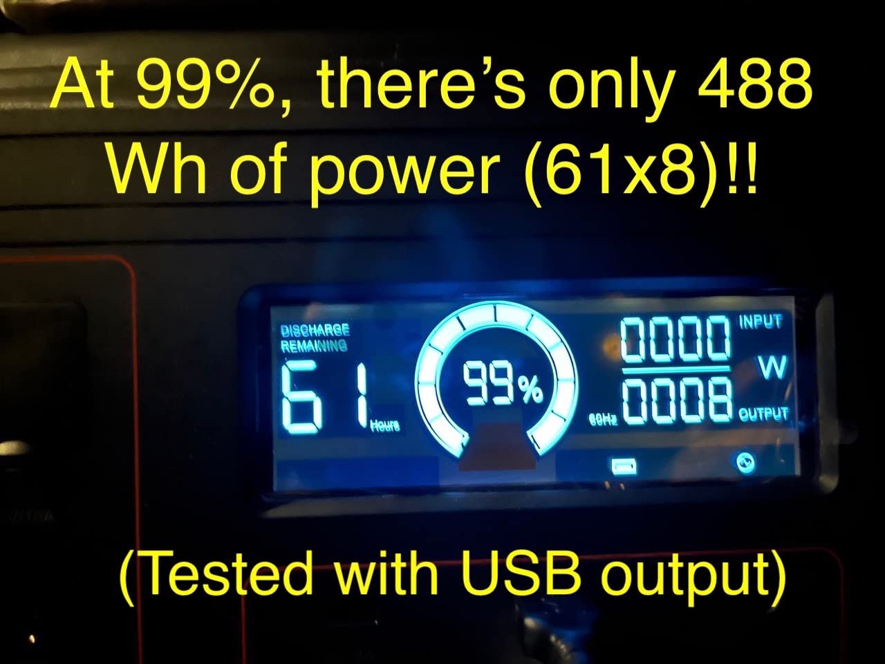 Portable Power Station 500W (Peak 1000W), 519.48Wh Outdoor Solar Generator customer photo 1