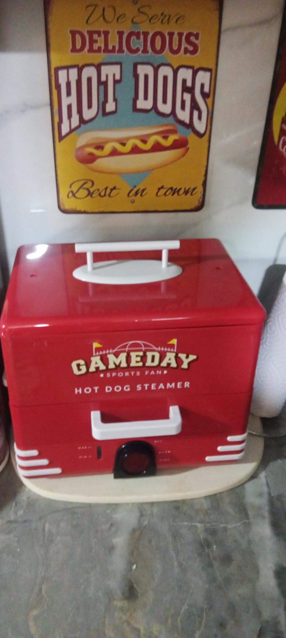 Nostalgia Extra Large Diner-Style Steamer, 20 Hot Dogs and 6 Bun Capacity, Perfect for Breakfast Sausages, Brats, Vegetables, Fish, Aqua customer photo 1