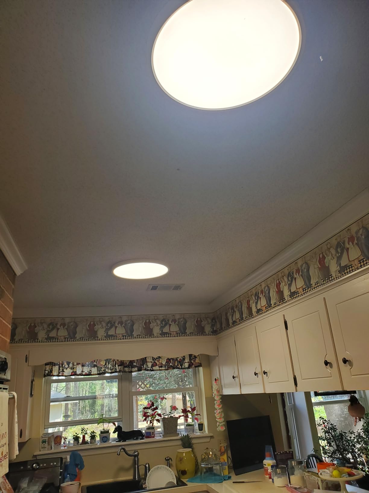 Allsmartlife LED Flush Mount Ceiling Light Fixture, 12inch 24W 2880lm CCT 3000K/4000K/6500K Thin Round Flat Panel Light Surface Mount for Kitchen, Bedroom, Laundry. Dimmable Ceiling Lamp customer photo 2