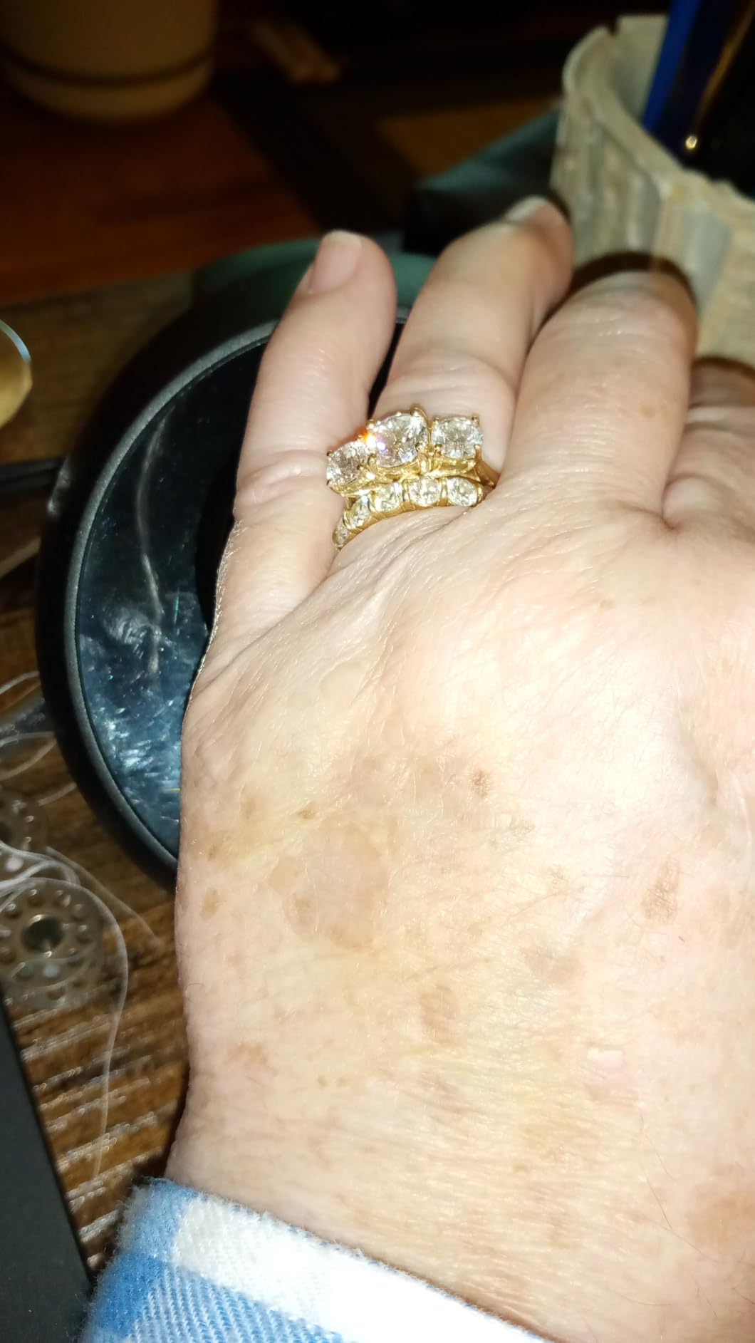 1-6 Carat IGI Certified LAB Grown 3 Stone Round Diamond Engagement Ring customer photo 1