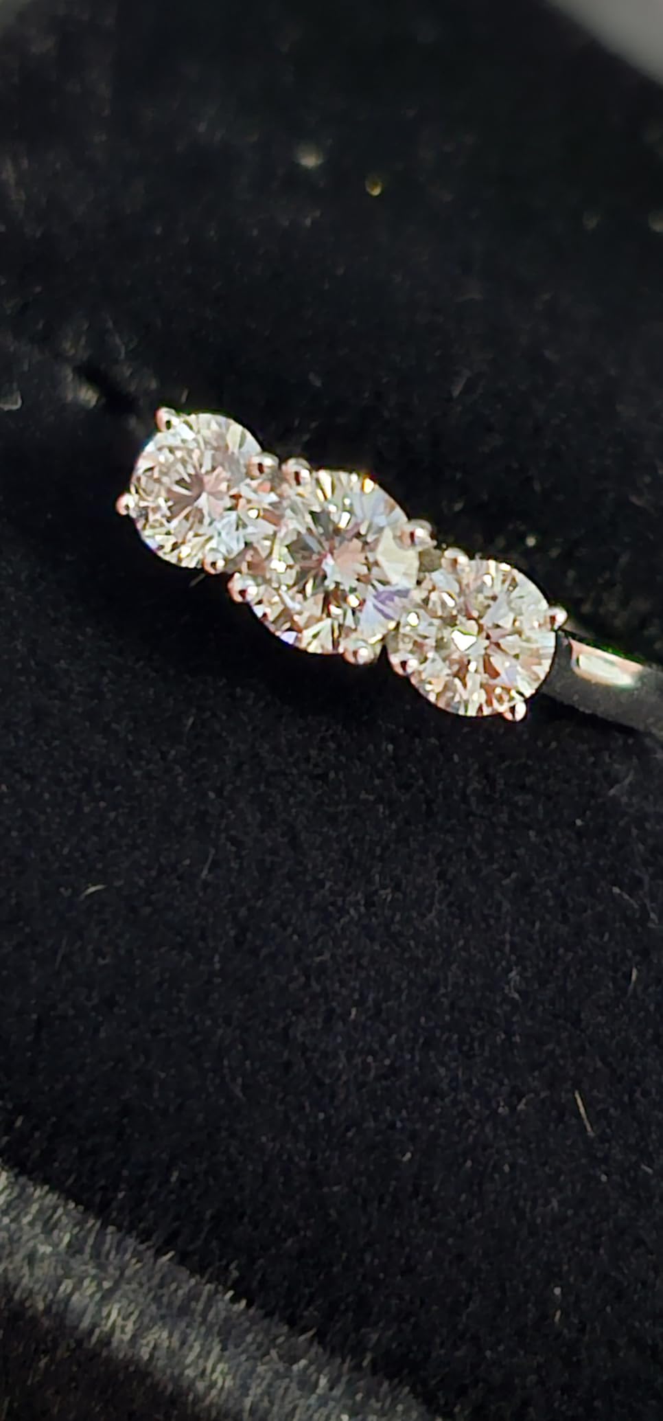 1-6 Carat IGI Certified LAB Grown 3 Stone Round Diamond Engagement Ring customer photo 2