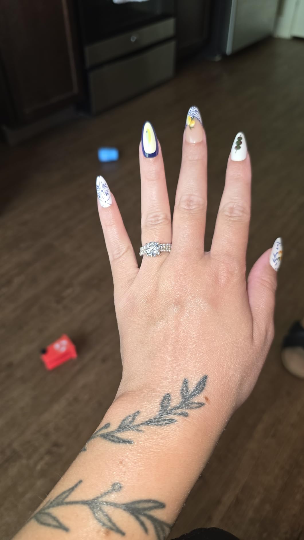 AnuClub (Total 4.14ct 3CT Center Moissanite Engagement Rings Wedding Band D Color VVS1 Round Cut 925 Sterling Silver Bridal Sets for Women customer photo 2