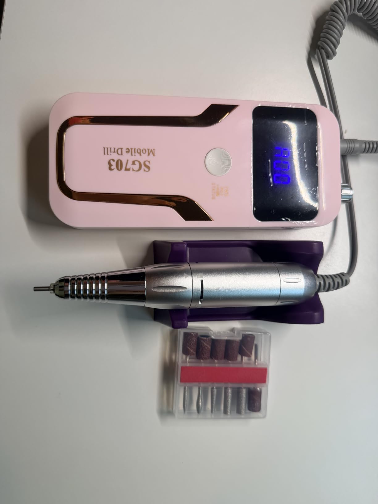 MOCOWIND Portable Nail Drill Professional 35000 RPM, Electric Nail E File customer photo 2
