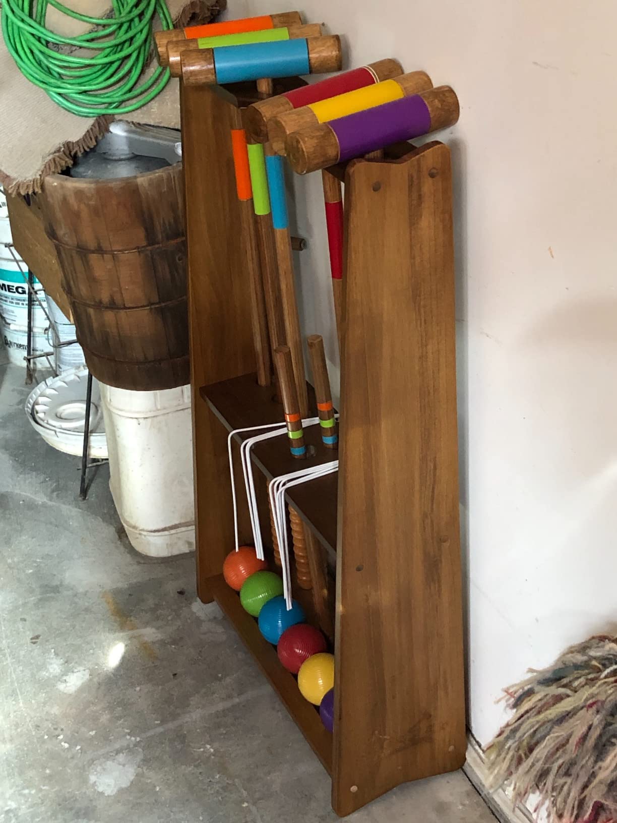 GoSports Premium Wood Stained Six Player Croquet Set with Handcrafted Wooden Stand customer photo 2