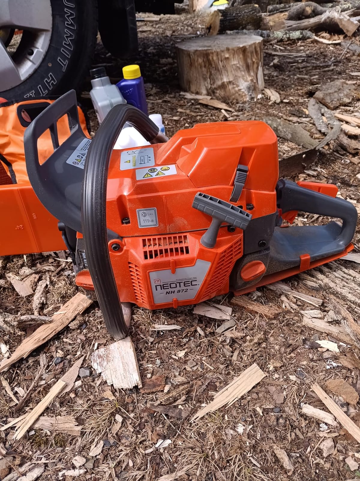 NEO-TEC NH872 24 Inch Gas Powered Chainsaw 71cc Gasoline Chain Saw Power Head 5.3HP Professional Chain Saw Gas All Parts Compatible with Husqvarna 372XP Motosierra De Gasolina for Heavy-duty Forestry customer photo 2