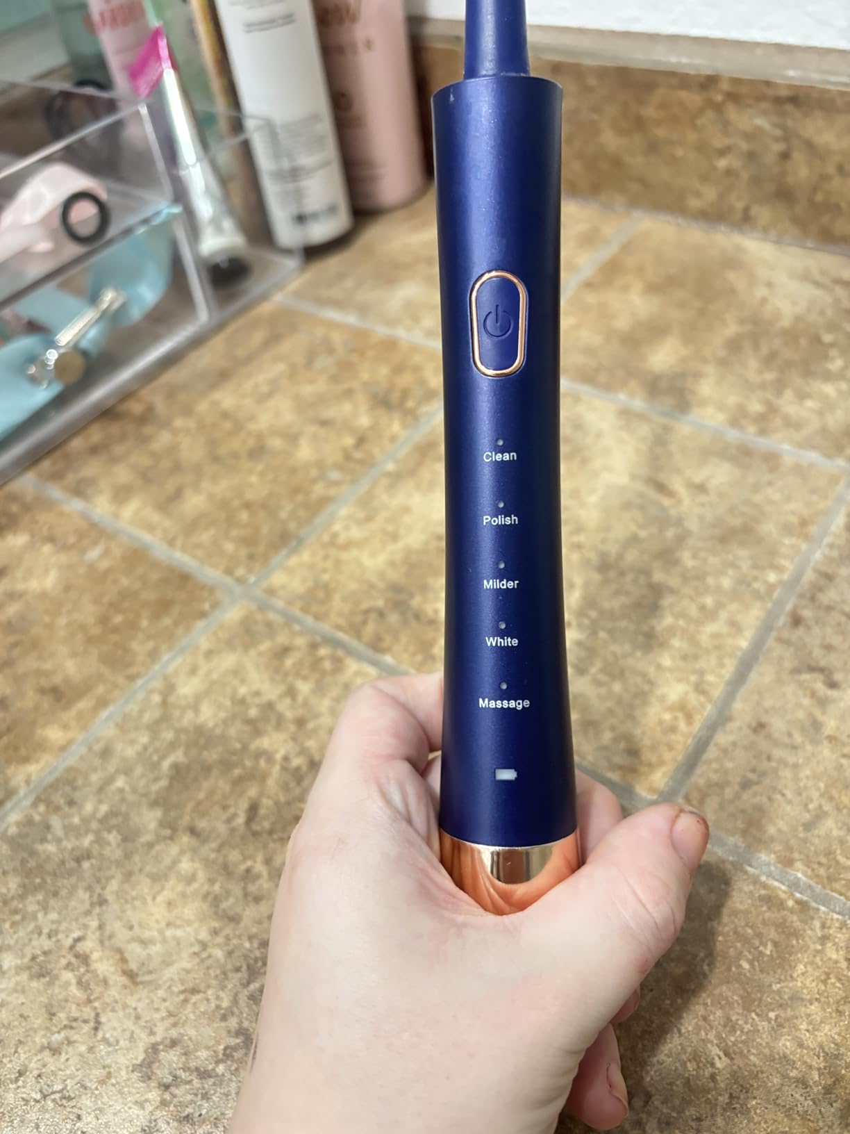 AJELU Sonic Electric Toothbrush for Adults, USB Rechargeable Sonic Toothbrush with 8 Brush Heads, Smart Timer, 5 Modes, 2-Hour Fast Charge Last 30 Days, Pink customer photo 2