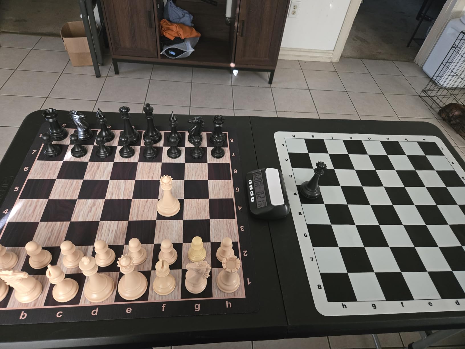 Best Chess Set Ever 4X Professional Chess Set with Weighted Staunton Pieces | 20x20 double-sided silicone board, 4X weighted pieces, 32-page strategy guide customer photo 2