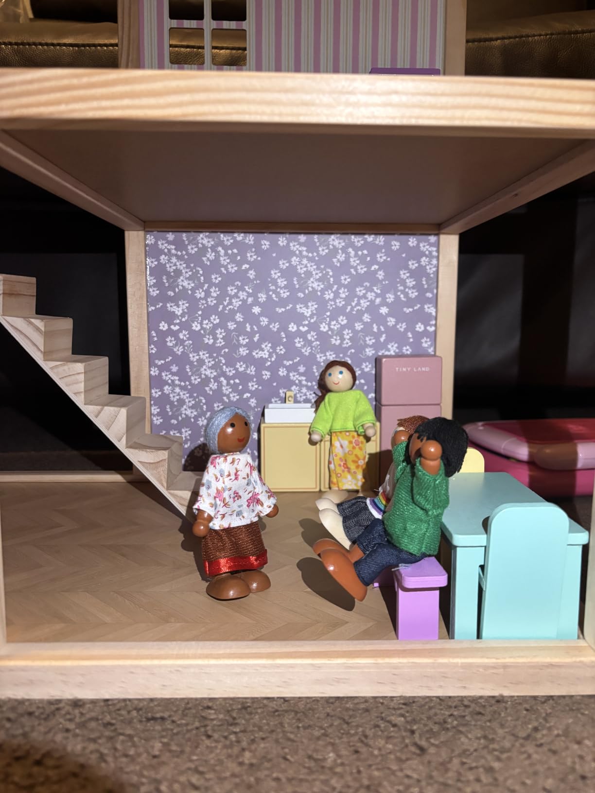 Tiny Land Wooden Dollhouse for Girls - 6 Rooms Wooden Doll House customer photo 1