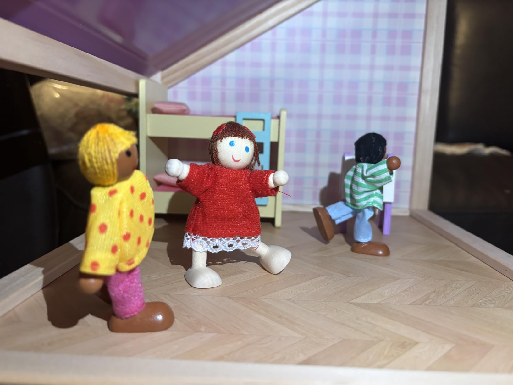 Tiny Land Wooden Dollhouse for Girls - 6 Rooms Wooden Doll House customer photo 2