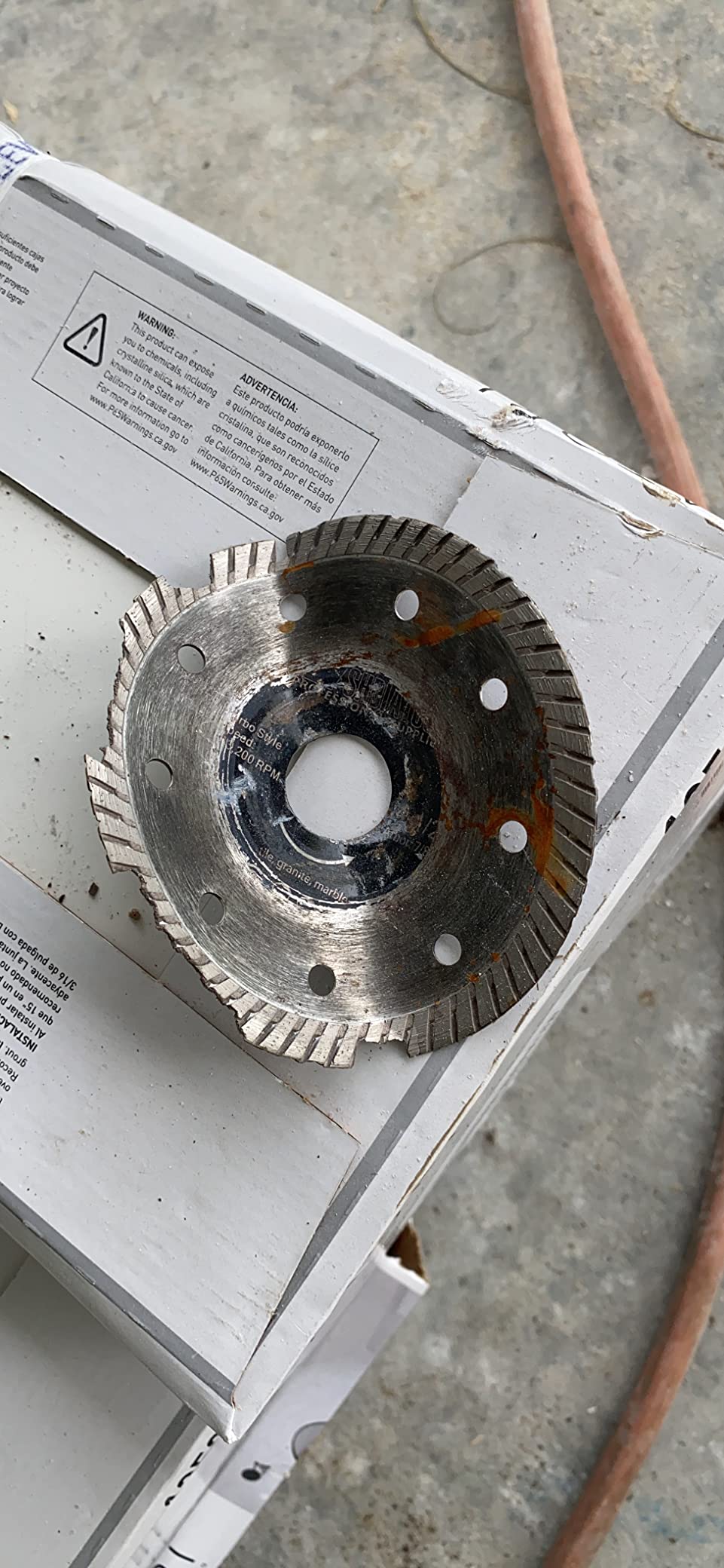 SHDIATOOL Diamond Turbo Saw Blade 7 - Inch Super Thin Cutting Disc for Porcelain Ceramic Tile Granite Cutting Wheel Dia 180mm customer photo 1