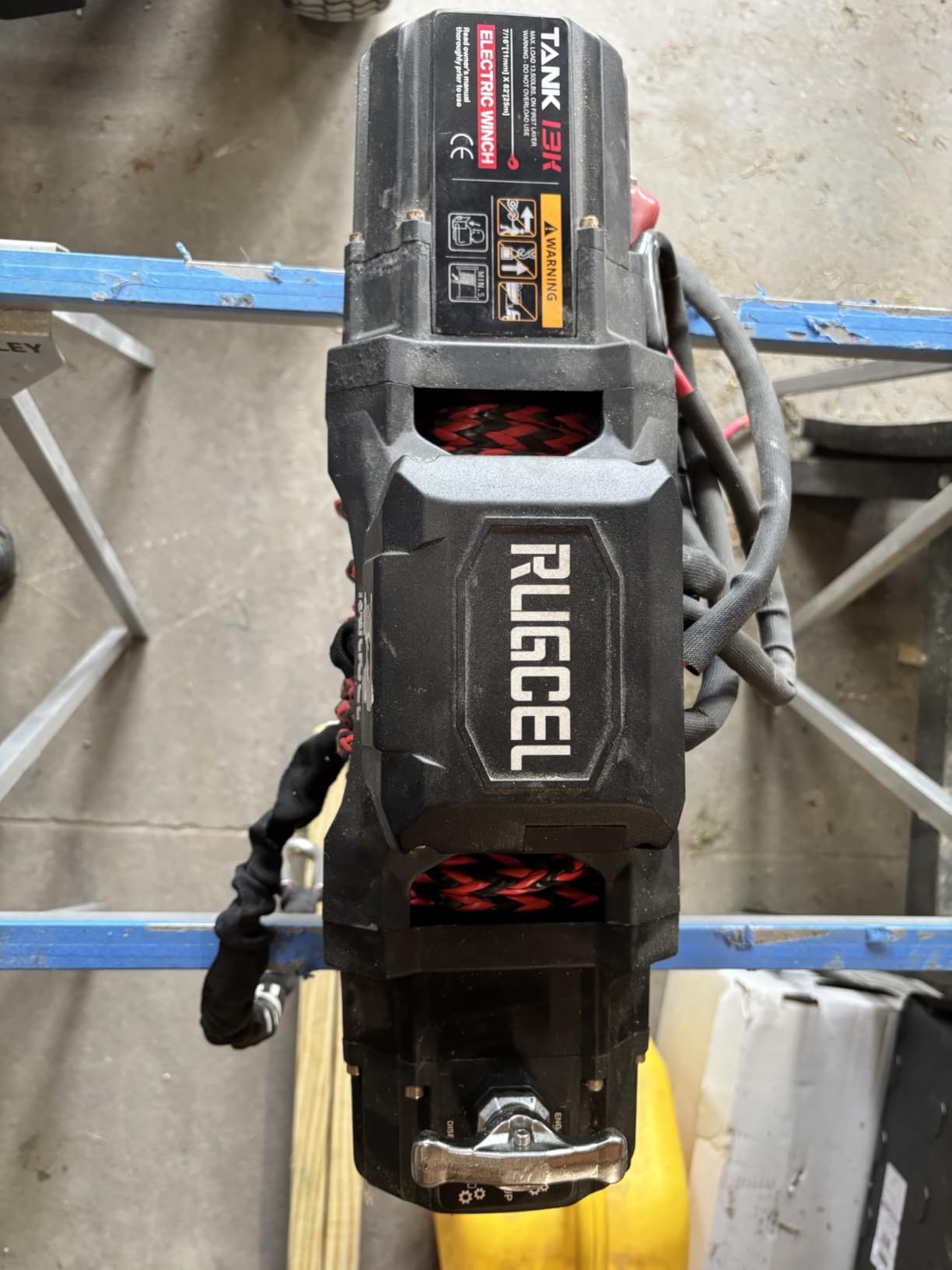 RUGCEL 13500 lb Electric Winch 12V IP68 Waterproof Synthetic Rope with Wireless & Wired Remote (Dual Control) for Truck SUV Trailer Off-Road Recovery - Tank Series customer photo 2