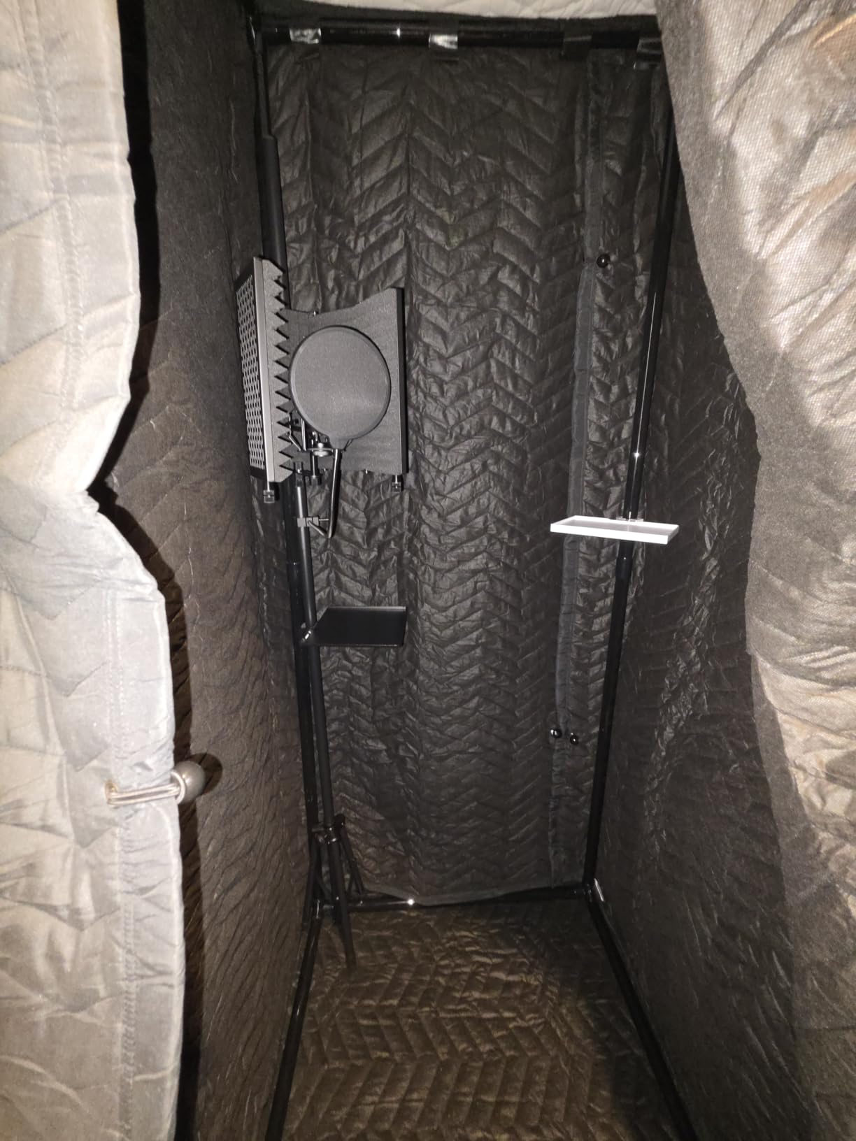 Dmsky Microphone Isolation Shield with Pop Filter & Tripod Stand, Foldable Mic Shield with Triple Sound Insulation, High Density Mic Sound Shield for Recording Studio, Podcasts, Singing, Broadcasting customer photo 1