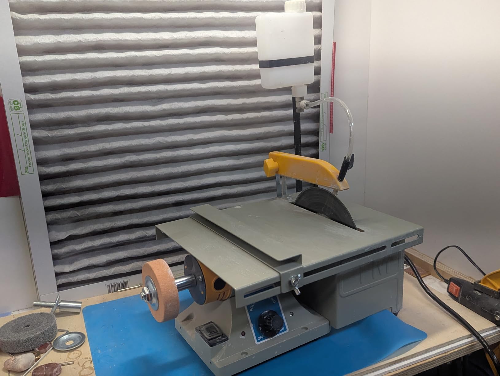 Lapidary Wet Saw with 100 cm Flexible Shaft 110V for Rock Cutting customer photo 1