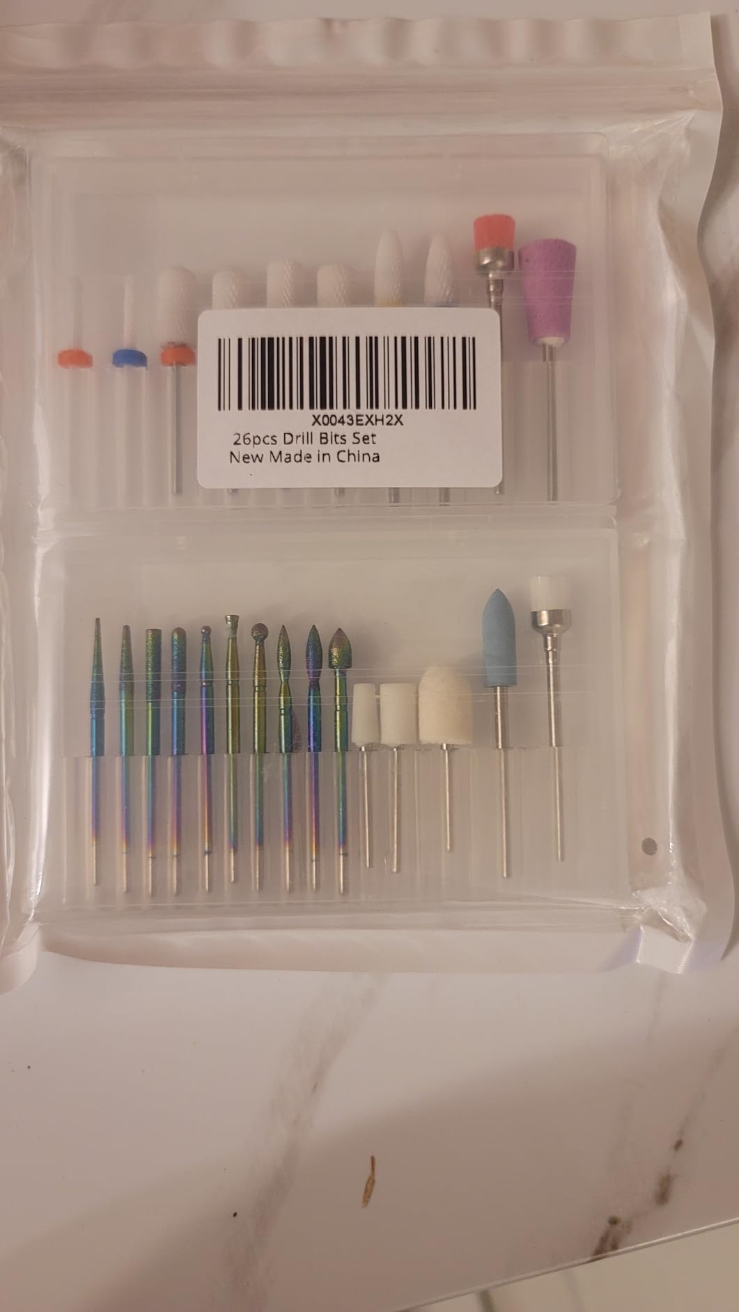 26pcs Nail Drill Bits Set, 3/32inch Professional Ceramic Diamond Safety Bits for Nail Drill, Cuticle Efile Nail Drill Bits, Remover Bits for Acrylic Gel Nail Tech Manicure Pedicure, Home Salon customer photo 1