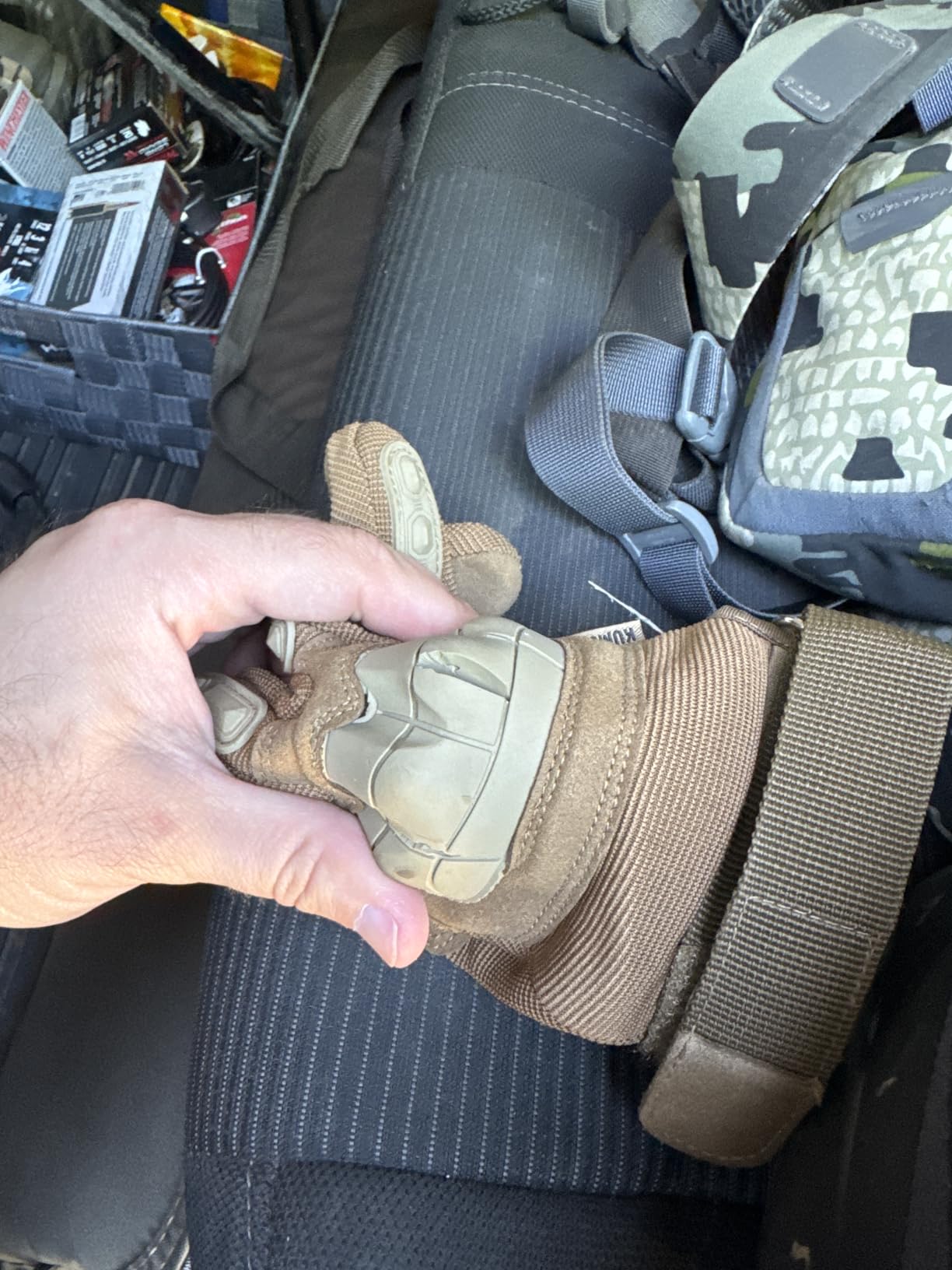 KUMGIM Tactical Motorcycle Gloves with Knuckle Protection Touchscreen | Knuckle Guard, Leather Palm, Anti-Slip Grip, Breathable, for Airsoft, Paintball, ATV/Dirt Bike, Hunting, Climbing, Hiking customer photo 1