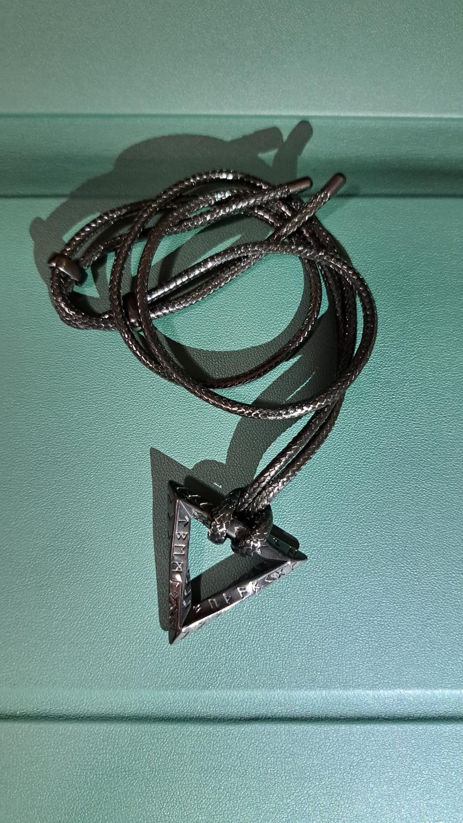 FaithHeart Norse Viking Rune Necklace with Adjustable Braided Leather/Stainless Steel Rope Chains for Men Women, Vintage Amulet Jewelry Gift with Delicate Box customer photo 1