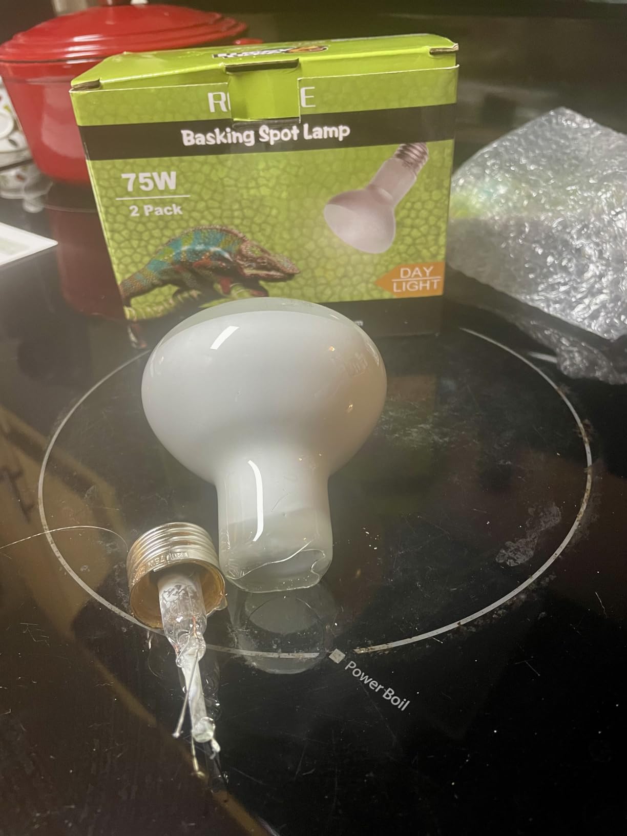 LUCKY HERP Reptile Heat Lamp Bulbs 50W, UVA Daylight Basking Bulbs 2 Pack customer photo 1