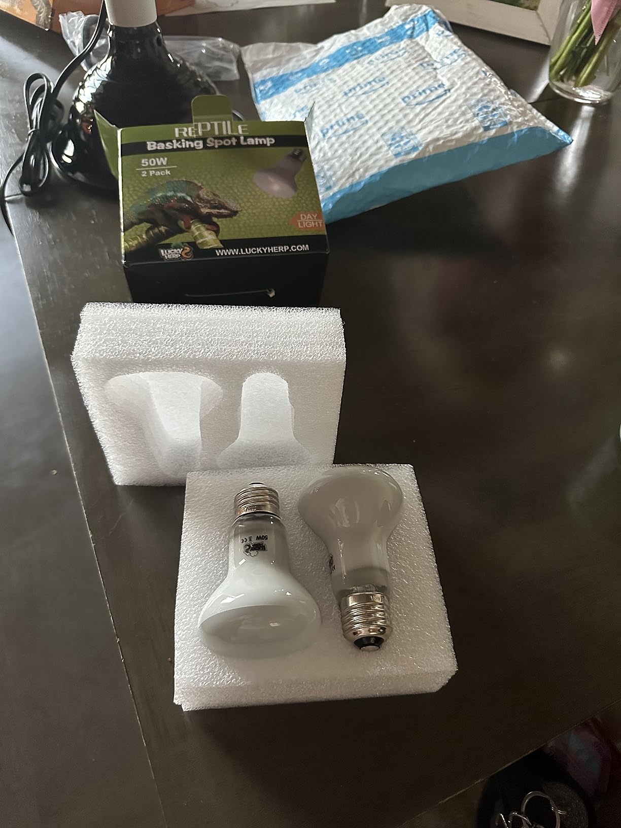 LUCKY HERP Reptile Heat Lamp Bulbs 50W, UVA Daylight Basking Bulbs 2 Pack customer photo 2
