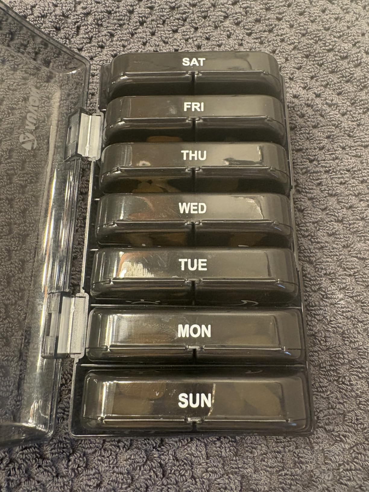 AUVON Weekly Pill Organizer 2 Times a Day, One-Side Large Opening, Easy‑Use customer photo 1