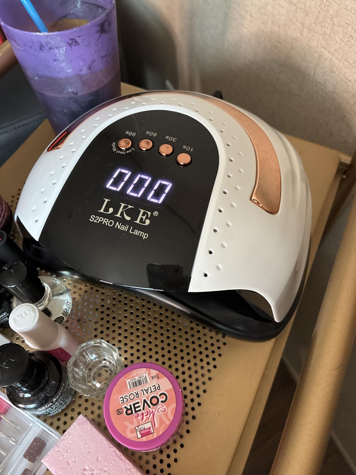 268W UV LED Nail Lamp, LKE Nail Dryer for Gel Polish, 4 Timers UV Nail Lamp Professional Nail Light, 57Pcs Lamp Beads and Automatic Sensor(White) customer photo 2