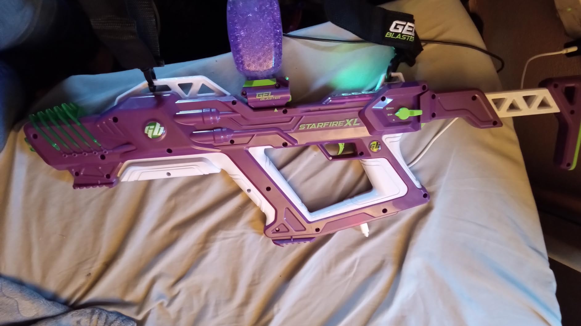 Gel Blaster Starfire XL - Glow-in-The-Dark Supersized Toy Gel Blasters with Water Based Beads - Semi, Full-Auto, Triple Burst Modes & Adjustable FPS - Outdoor Games & Toys - Ages 14+ customer photo 1