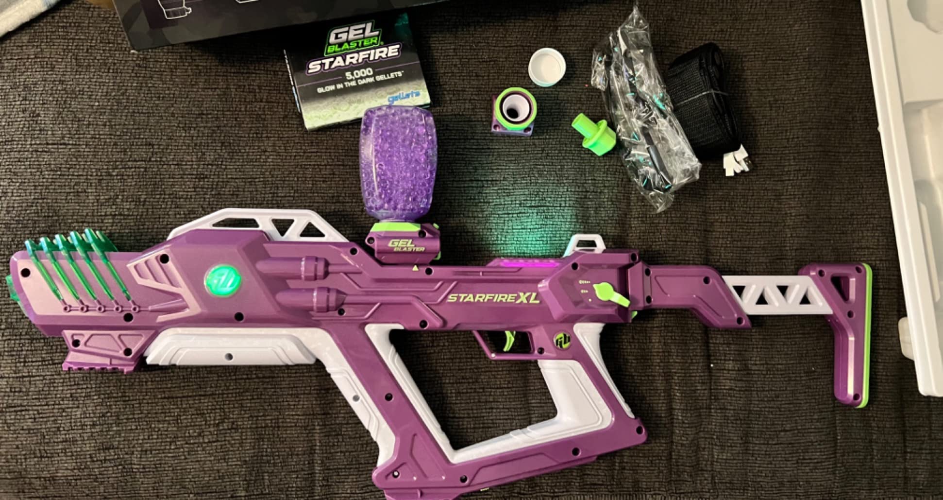 Gel Blaster Starfire XL - Glow-in-The-Dark Supersized Toy Gel Blasters with Water Based Beads - Semi, Full-Auto, Triple Burst Modes & Adjustable FPS - Outdoor Games & Toys - Ages 14+ customer photo 2